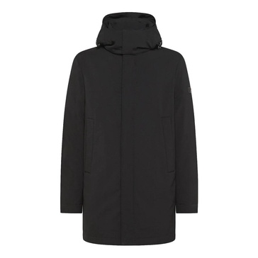 Black Trench Coat with Water Repellent