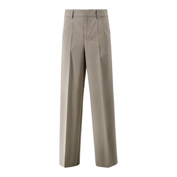 Grey Palazzo Trousers with Wide Leg