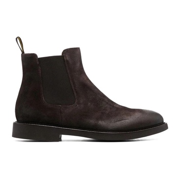 Brown Suede Beatle Ankle Boots