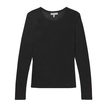 Simple Long Sleeve Black Top