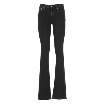 Black Cotton Womans Jeans with Jewel Buttons