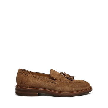 Brown Flat Shoes with Tassels