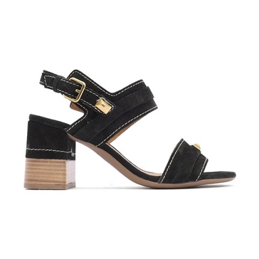 Casual Black Suede Women's Sandals