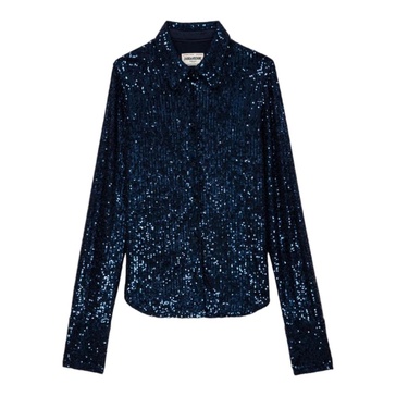 Blue Sequin Shirt