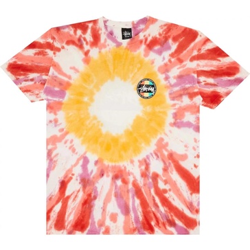 Reggae Dot Tie Dye Tee in Red