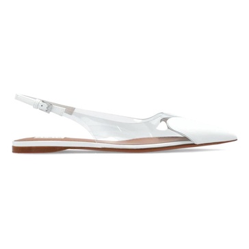 Le Cœur patent leather and PU slingback flats