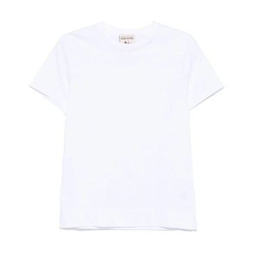 White Cotton T-shirt Crew Neck Short Sleeves