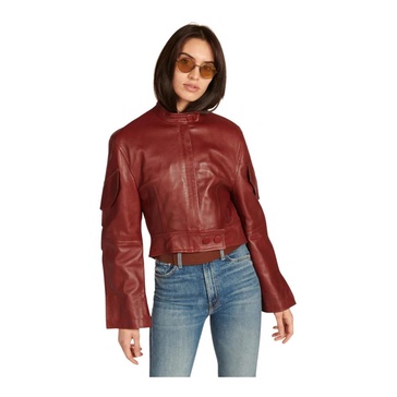 Bordeaux Leather Jacket