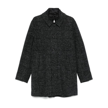 Check Pattern Coat with Button Fastening