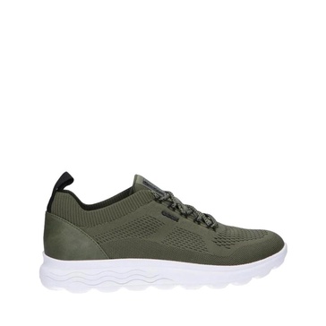 Green Casual Textile Sneakers for Men