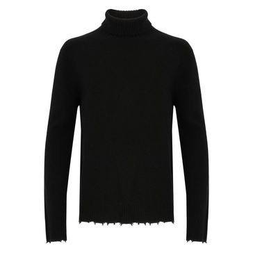 High Neck Wool Sweater Black