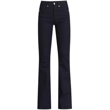 Dark Wash High-Rise Skinny-Flare Jeans