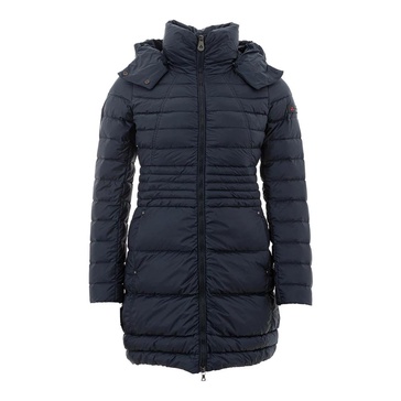 Quilted Mid-Length Jacket with Detachable Hood