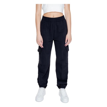 Cotton Slip-On Trousers Black