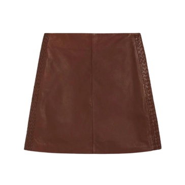 Leather Mini Skirt Flared Silhouette