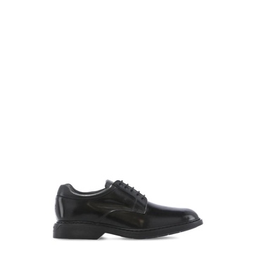 Black Leather Lace Up Derby Shoes