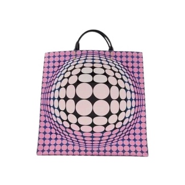 Optical Print Shopper Bag - Vasarely Collection