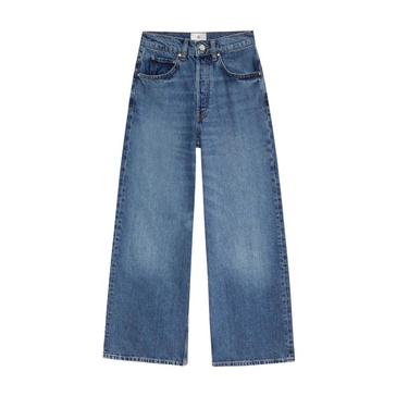 High Waist Wide Leg Denim Jeans