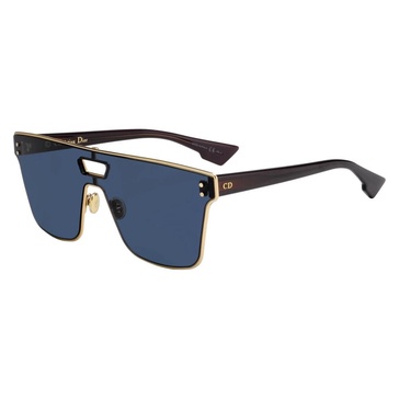 Stylish Sunglasses in Gold Burgundy/Blue