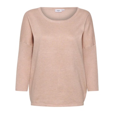 Ash Rose Melange Knit with ¾ Sleeves