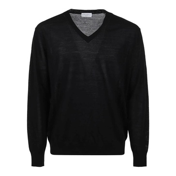 Black V Neck Pullover Sweater