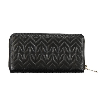 Black Polyethylene Wallet with Zip Closure