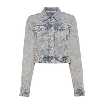 monogram-jacquard denim jacket