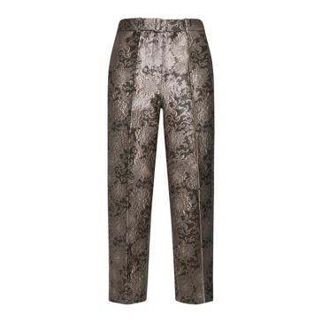 Elio Floral Jacquard Trousers Grey