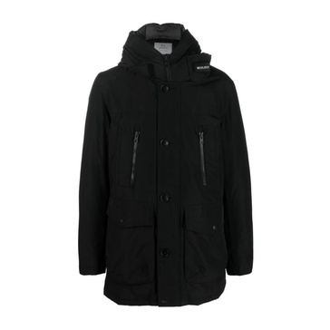 Black Padded Hooded Coat