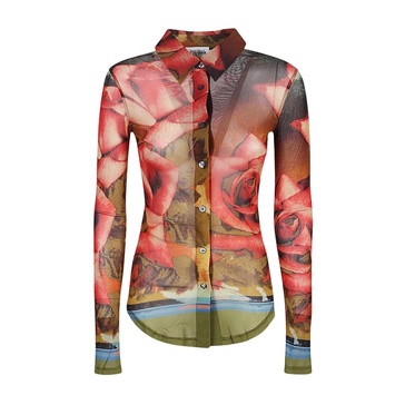 Roses Print Long Sleeve Shirt