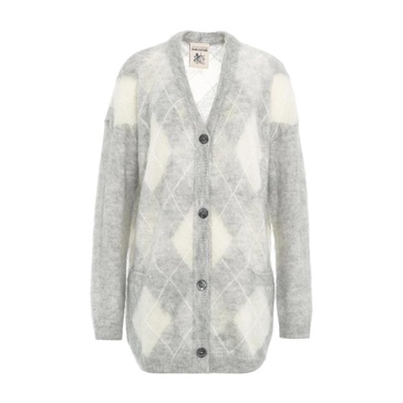 Grey Knitwear Cardigan AW24 Women's Clothing