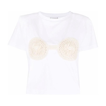 White Knitwear T-Shirt