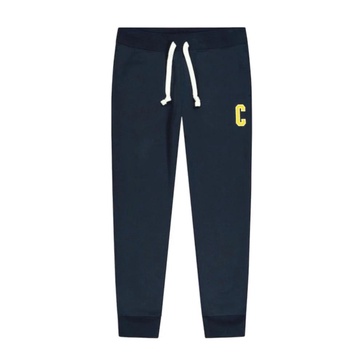 Rib cuff sweatpants in navy blue