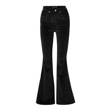 Black Velvet Bell Bottom Pants