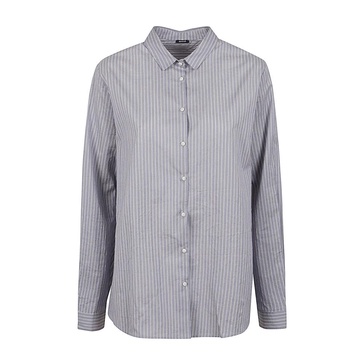 Clear Blue Striped Long-Sleeved Shirt