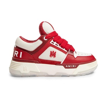 Multicolor Alabaster Red Leather Sneakers