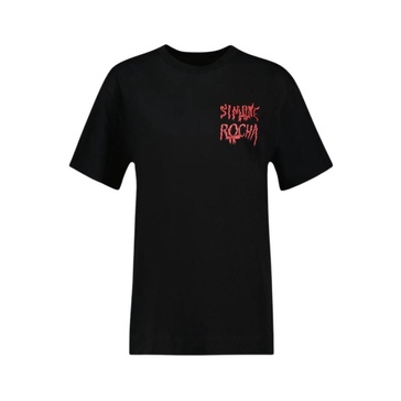 Black Ribbon Cotton T-Shirt