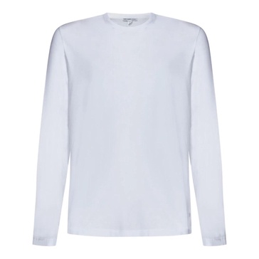 White Ribbed Crew Neck T-shirts and Polos