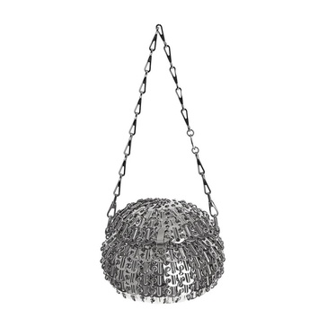 Silver Ball-Shaped Bag