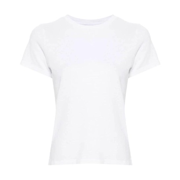 White Cotton Crew Neck T-Shirt