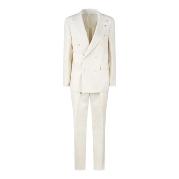 LINEN DOUBLE-BREASTED TAILORED SUIT