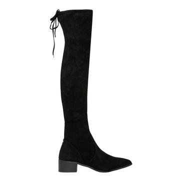 Suede High Boot Black