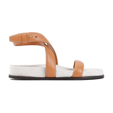 Brown Leather Chunky Sandals