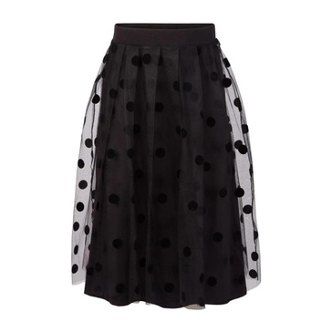 Black Polka Dot Tulle Skirt