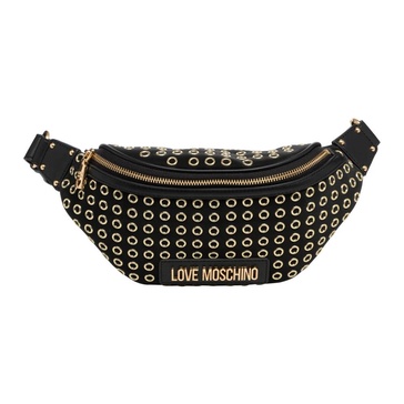 Studded Belt Bag with Logo Detail