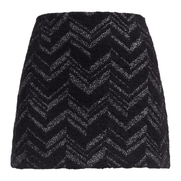 Black Clinked Mini Skirt