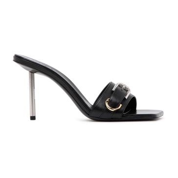 Black Calf Leather Voyou Sandals