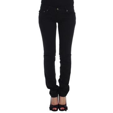 Black Cotton Stretch Slim Skinny Fit Jeans