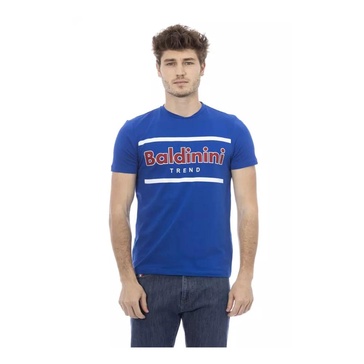 Blue Cotton T-Shirt Short Sleeve