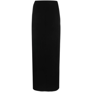 Black Midi Skirt with Side Slit